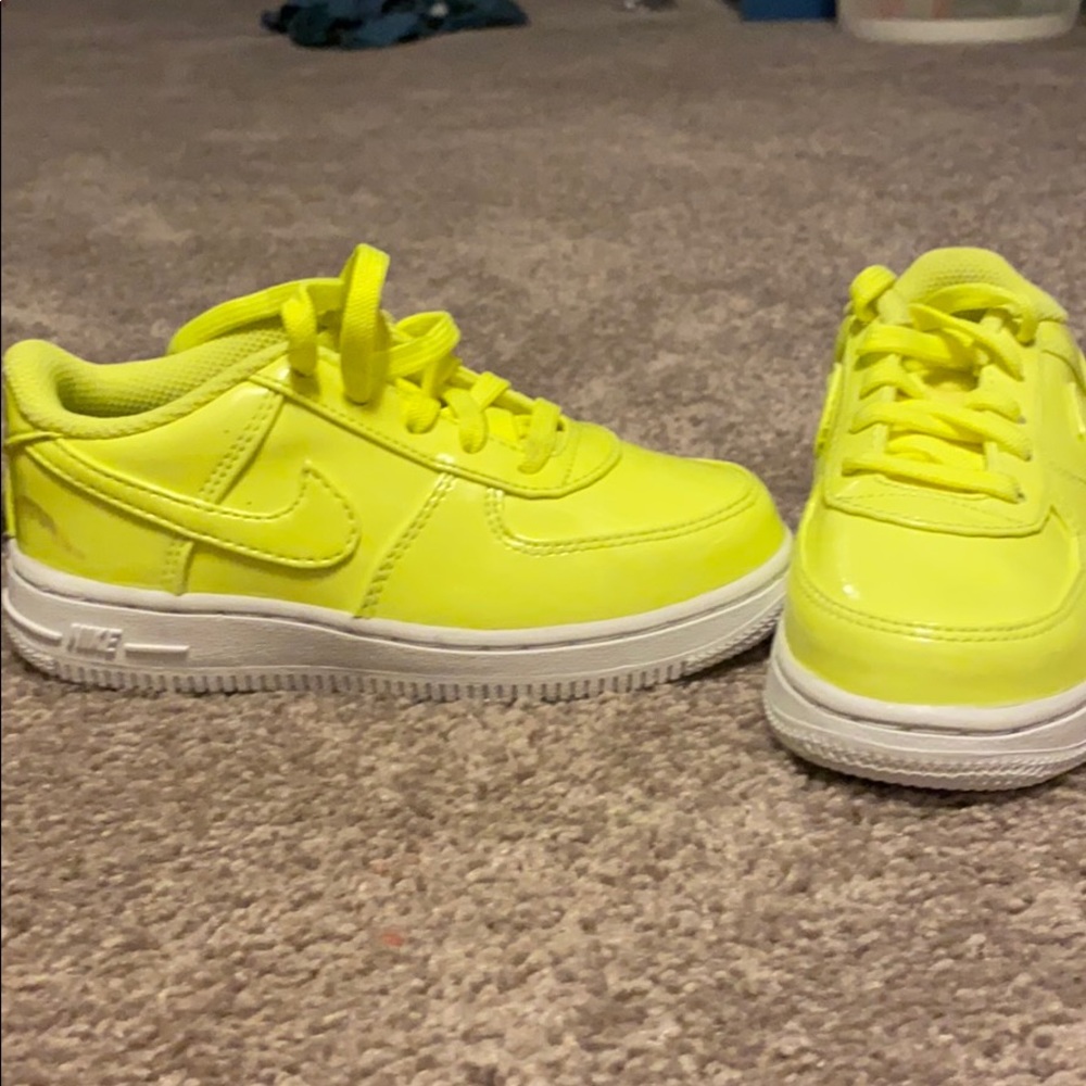 Nike yellow patent leather